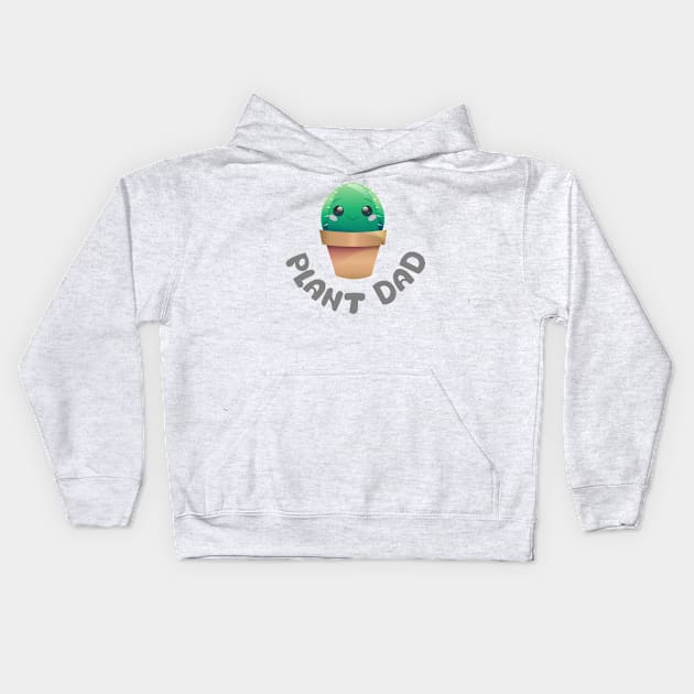 Plant Dad Cactus Kids Hoodie by spookpuke